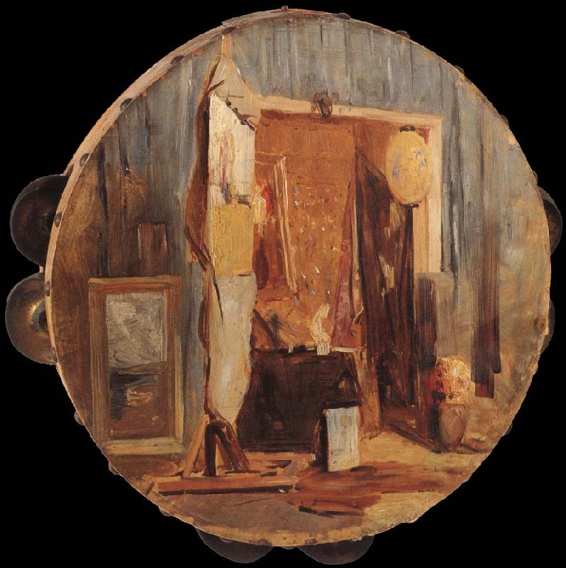 Arthur streeton in the artist-s studio